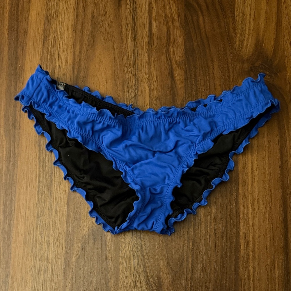 Victoria’s Secret Vibrant Blue Ruffled Bikini Bottom